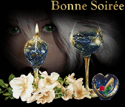 Gif animé bonne soirée bougie